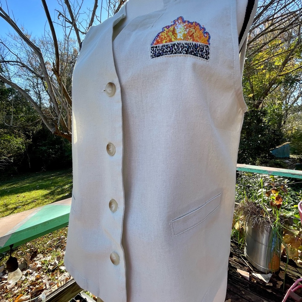 Classic Linen Vest women’s size 10